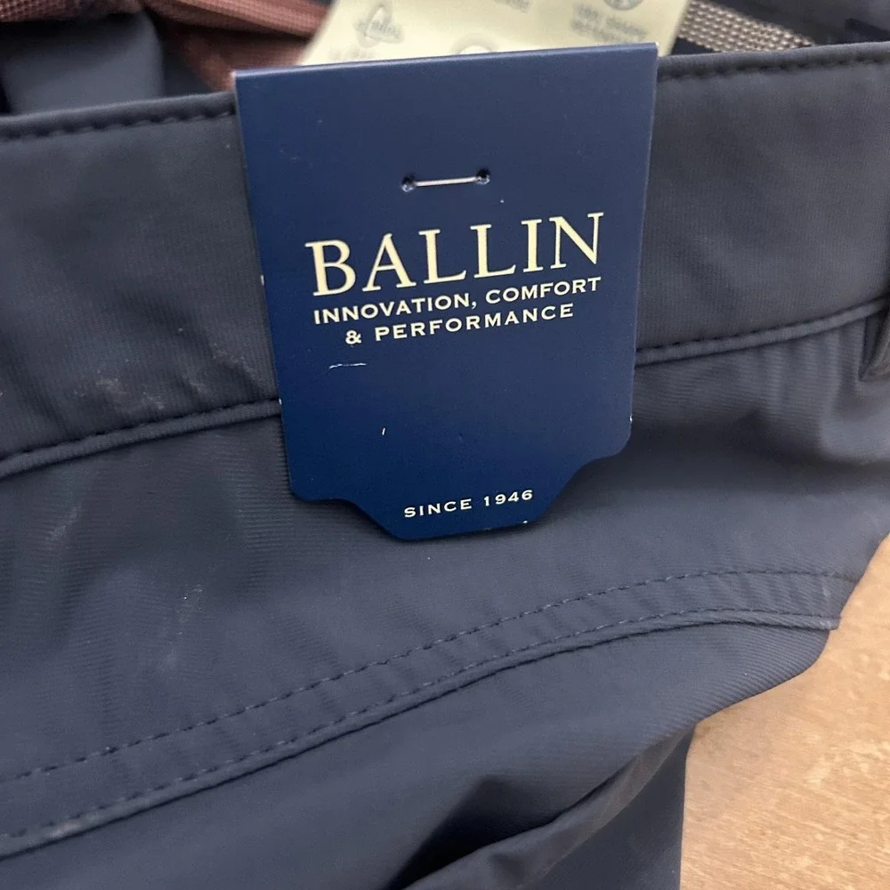Ballin Pants Mens 30x34 Navy Techno Ultimate Stretch Travel Chino GOLF Quick Dry